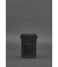Кожаная сумка-чехол для телефона черная картинка, изображение, фото