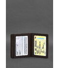 Кожаная обложка для водительского удостоверения, ID и пластиковых карт 2.1 коричневая картинка, изображение, фото