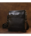 Шкіряна добротна чоловіча сумка через плече SHVIGEL 11603 Чорний картинка, зображення, фото