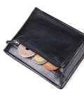 Компактный зажим для денег из натуральной гладкой кожи ST Leather 19416 Черный картинка, изображение, фото