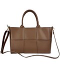 Класична жіноча сумка із плетінням коричнева Firenze Italy F-IT-76109DB-G картинка, зображення, фото