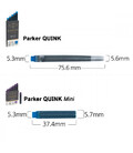 Картриджі Parker Quink Mini /6шт. фіол. 11 510VI картинка, зображення, фото
