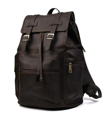 Шкіряний рюкзак RC-0010-4lx від бренду TARWA коричнева крейзі хорс картинка, зображення, фото