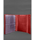 Кожаная папка для документов "Семейная" А4 на сегрегаторе с файлами красный картинка, изображение, фото