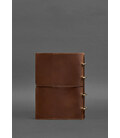Кожаный блокнот А5 на кольцах (софт-бук) 9.0 в мягкой светло-коричневой обложке картинка, изображение, фото