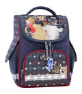 Рюкзак школьный каркасный с фонариками Bagland Успех 12 л. серый 188к (00551703)