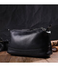 Зручна сумка на три відділення з натуральної шкіри 22094 Vintage Чорна