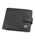 Чоловічий гаманець ST Leather 18309 (ST113-1) із Затискачачем для грошей Чорний