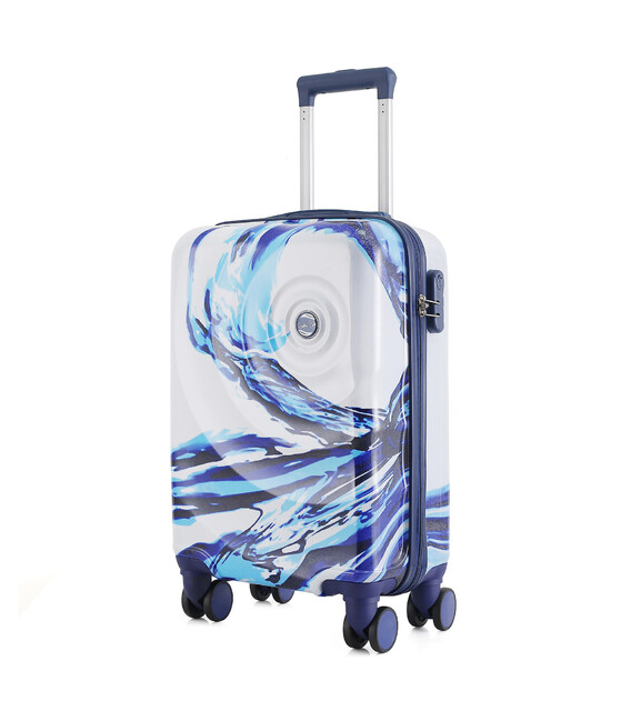 Валіза Semi Line 20" (S) White/Blue Print (T5653-1) фото, картинка, изображение