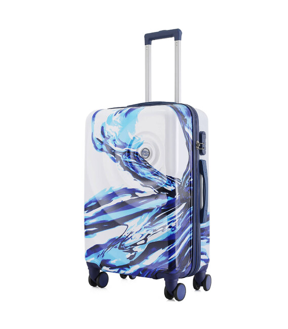 Валіза Semi Line 24" (M) White/Blue Print (T5653-2) фото, картинка, изображение