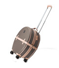 Чемодан Semi Line 24" (M) Brown/Pink Cream (T5673-3) фото, картинка, изображение