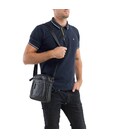 Мужская кожаная сумка через плечо маленькая Tiding Bag A25-223A фото, картинка, изображение
