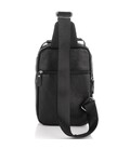 Мужской кожаный слинг на одно плечо черный Tiding Bag A25F-693A фото, картинка, изображение