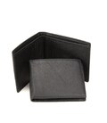Мужское маленькое портмоне кожаное черное Tiding Bag M39-609-21A картинка, изображение, фото