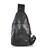 Мужской слинг Tiding Bag FL-N2-4004A из гладкой кожи черного цвета. фото, картинка, изображение