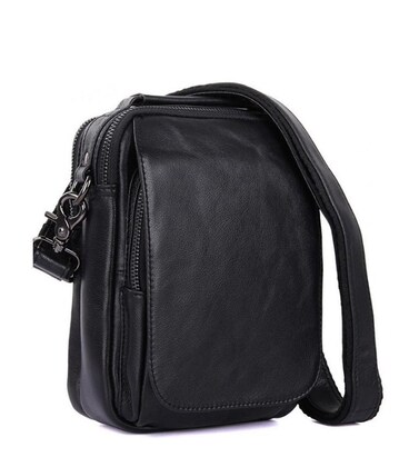 Сумка-барсетка мужская кожаная через плечо Tiding Bag 1012A картинка, изображение, фото