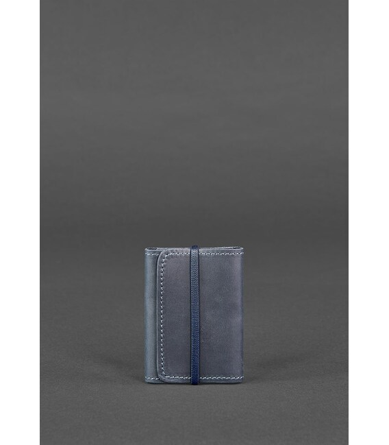 Кожаный кард-кейс 1.1 синий фото, картинка, изображение