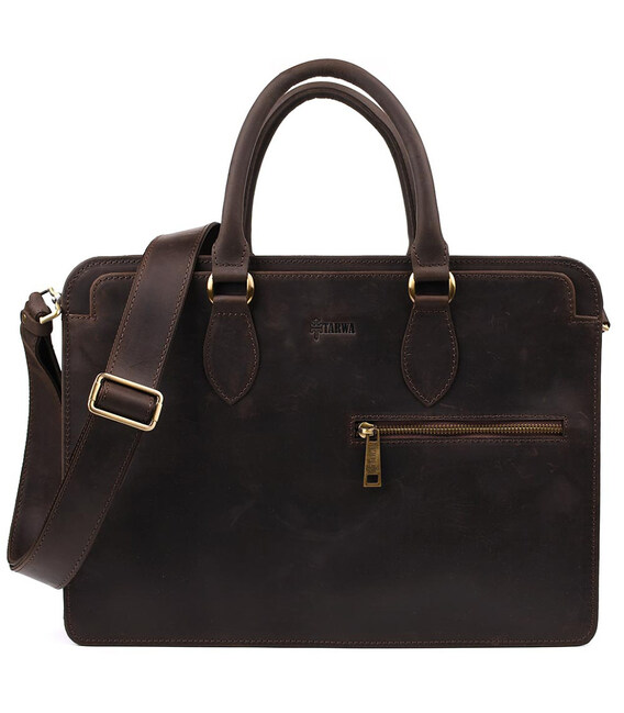 Шкіряний діловий портфель RC-4864-4lx TARWA коричневий картинка, зображення, фото