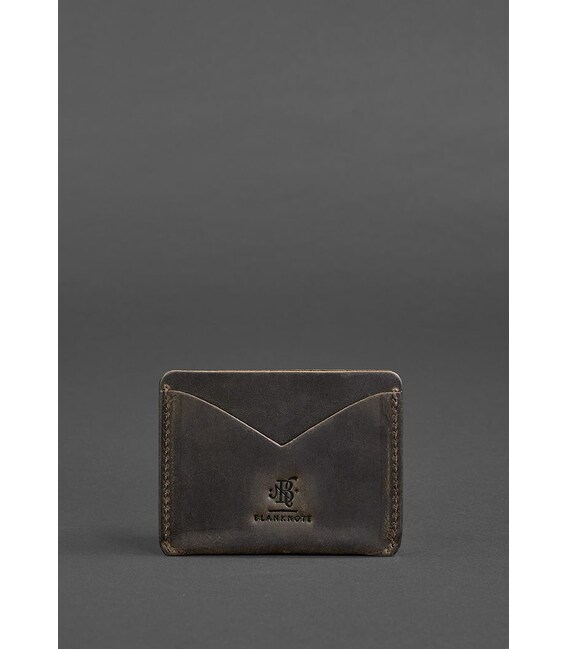 Кожаная визитница 5.0 темно-коричневый Crazy Horse фото, картинка, изображение