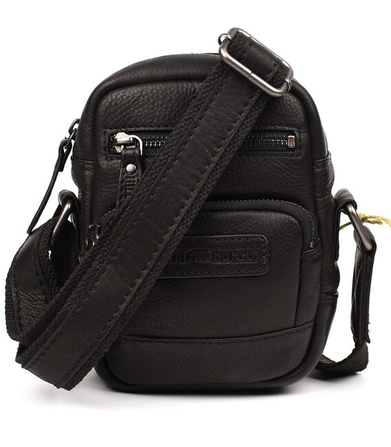 Маленька чоловіча через плече HILL BURRY HB3245A чорна фото, картинка, изображение