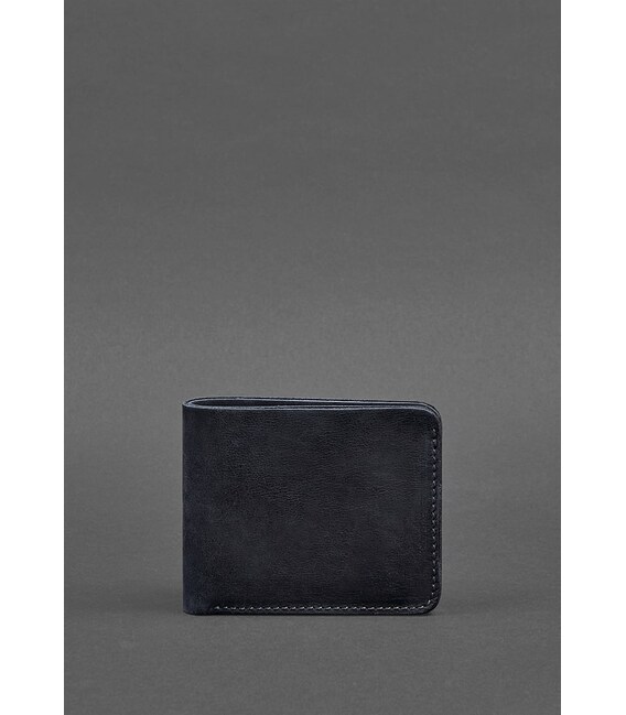 Чоловіче шкіряне портмоне 4.1 (4 кишені) синє Crazy Horse картинка, зображення, фото