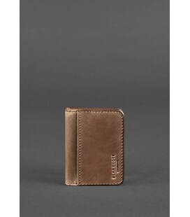 Шкіряна обкладинка для ID-паспорта і водійського повсідчення 4.0 темно-коричнева картинка, зображення, фото