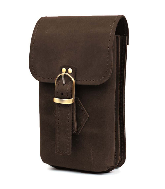 Шкіряна сумка чохол на пояс TARWA RC-2094-3md коричнева фото, картинка, изображение