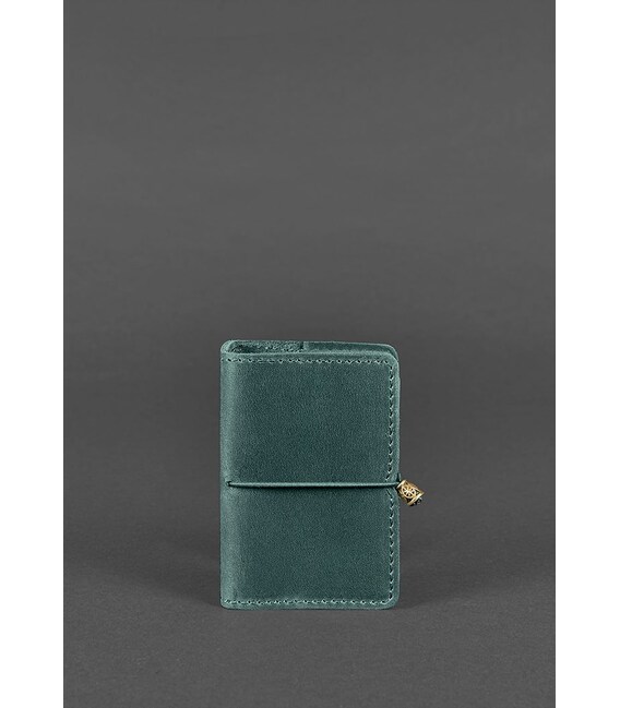 Шкіряний кард-кейс 7.0 зелений Crazy Horse картинка, зображення, фото