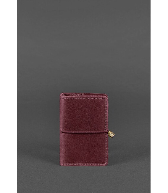 Жіночий шкіряний кард-кейс 7.0 бордовий Crazy Horse картинка, зображення, фото