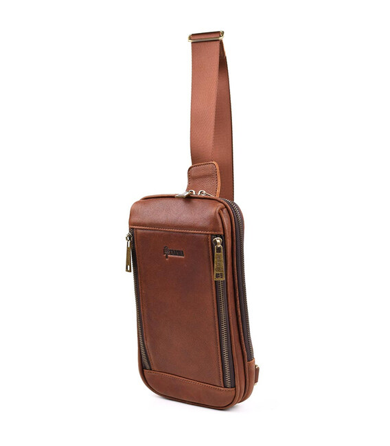 Чоловіча сумка шкіряний бізнес слінг, діловий стиль TARWA GB-1536-4lx фото, картинка, изображение