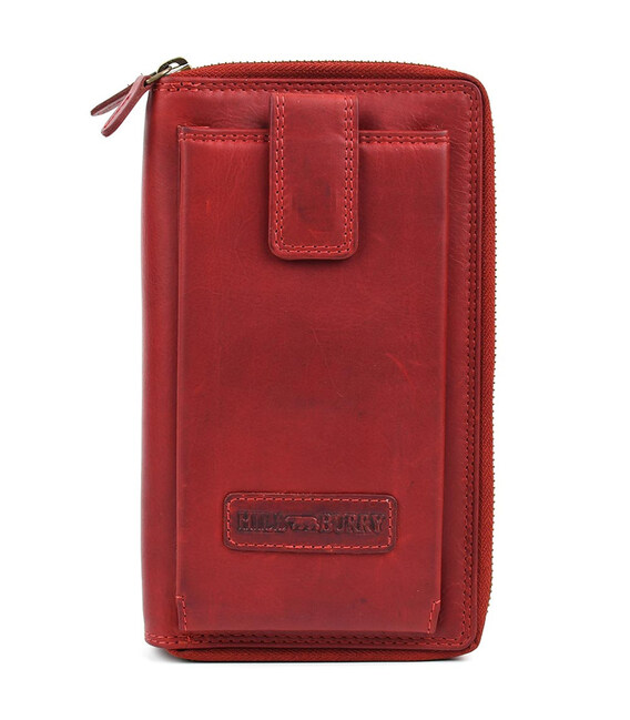Шкіряний клатч бордовий Hill Burry HB3671R на два відділення фото, картинка, изображение