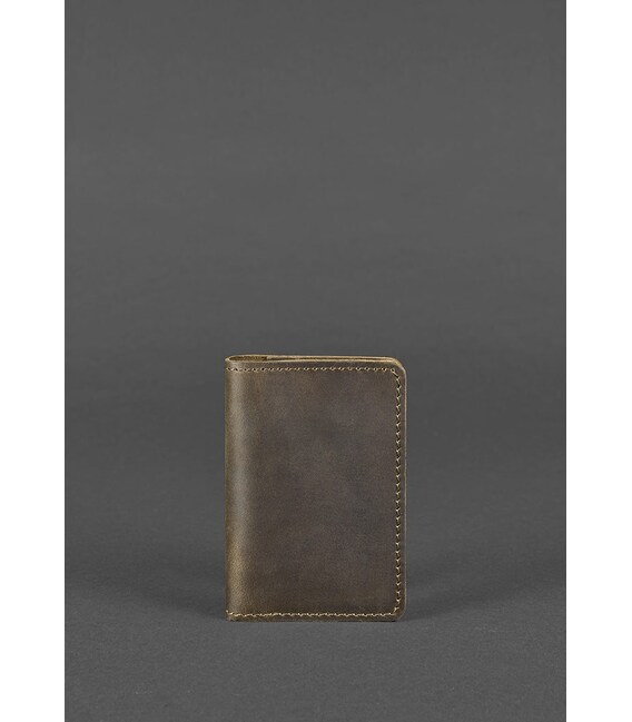 Шкіряний кард-кейс (візитниця) 6.0 темно-коричневий картинка, зображення, фото