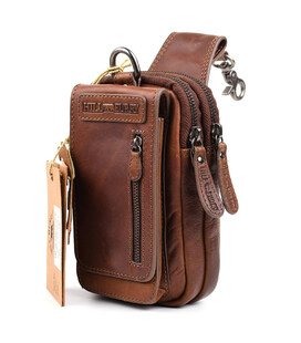 Шкіряна сумка чохол Hill Burry HB100B коньячна картинка, зображення, фото