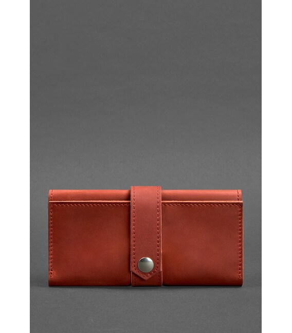 Кожаное женское портмоне 3.0 коралловое фото, картинка, изображение