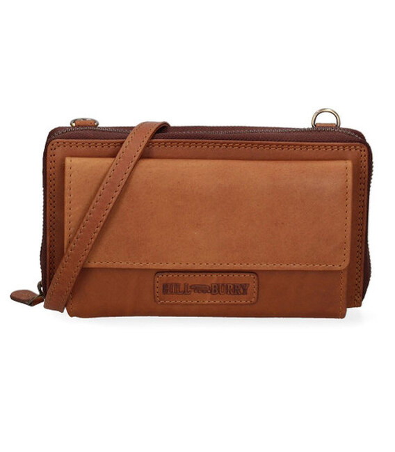 Шкіряний клатч, через плече Hill Burry HB19153B коньячний фото, картинка, изображение