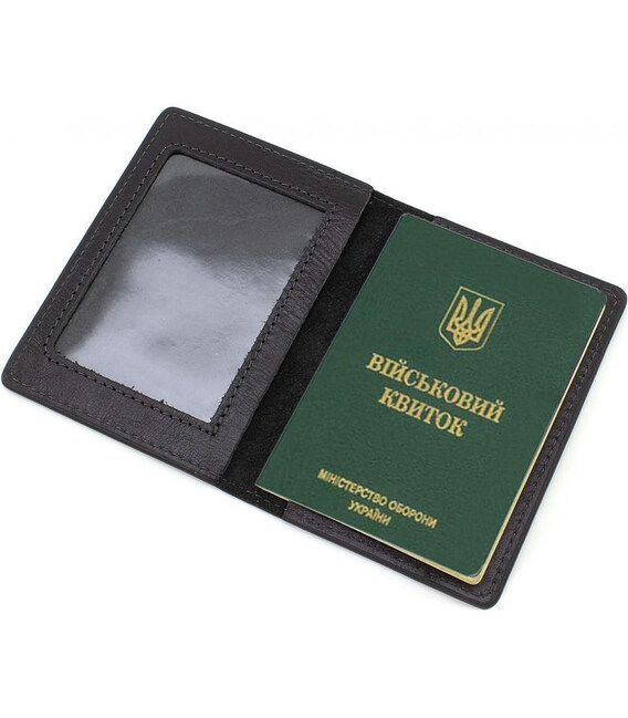 Обкладинка для військового квитка шкіряна Кордон Grande Pelle 257610UA фото, картинка, изображение