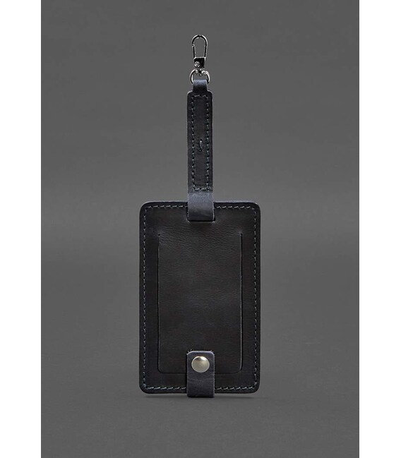 Шкіряна бірка для багажу Бланк-тег синя Crazy Horse картинка, зображення, фото