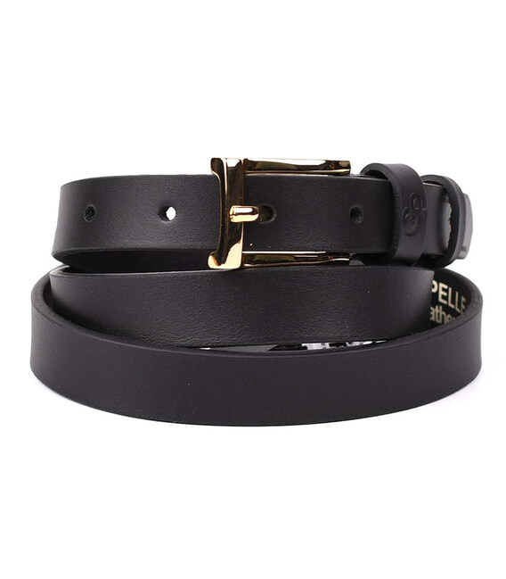 Ремінь жіночий тонкий Grande Pelle 21070040033 у коричневому кольорі. фото, картинка, изображение