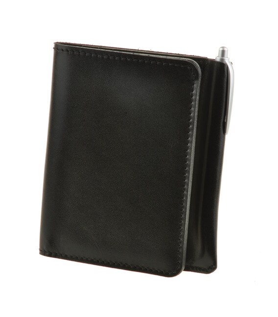 Кожаная обложка-портмоне 2.0 угольно-черная фото, картинка, изображение