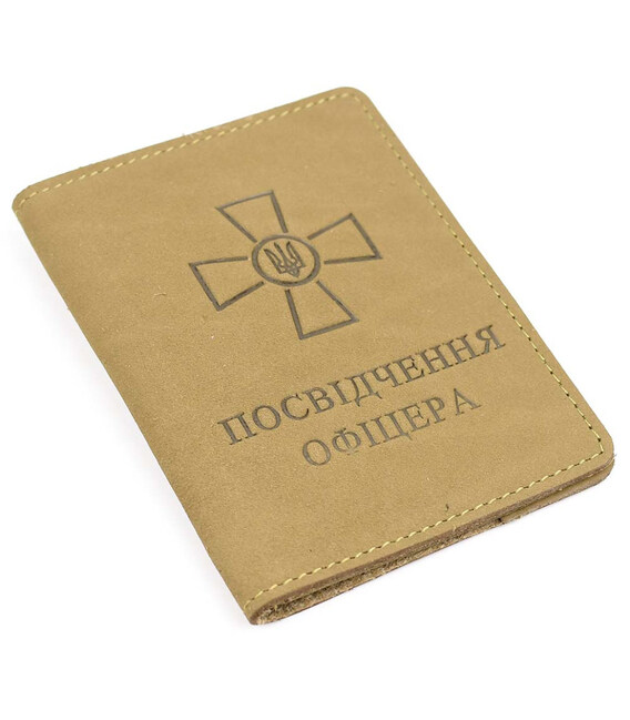 Шкіряна обкладинка для посвідчення офіцера Limary Lim-3992RH хакі фото, картинка, изображение