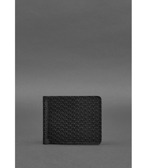 Чоловіче шкіряне портмоне 1.0 затиск для грошей чорний Карбон картинка, зображення, фото