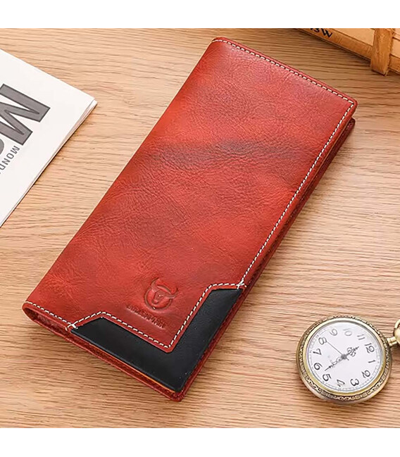 Чоловічий гаманець розкладний лонгер великий TB0448R Bull червоний картинка, зображення, фото