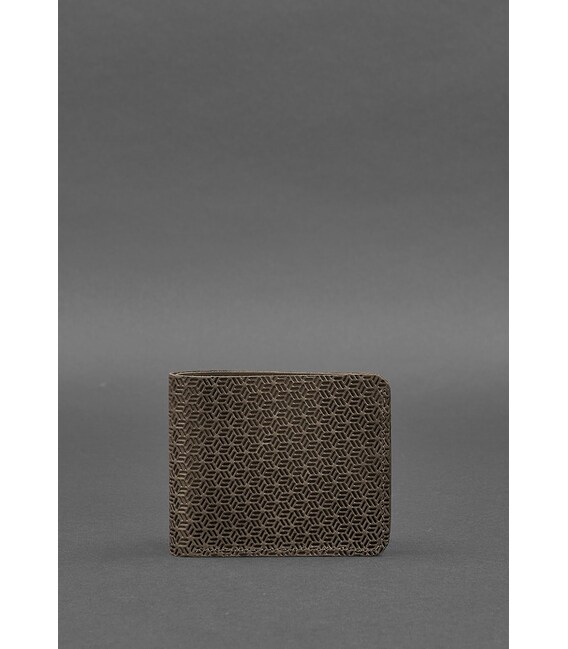 Мужское кожаное портмоне 4.1 (4 кармана) темно-коричневый Crazy Horse Карбон фото, картинка, изображение