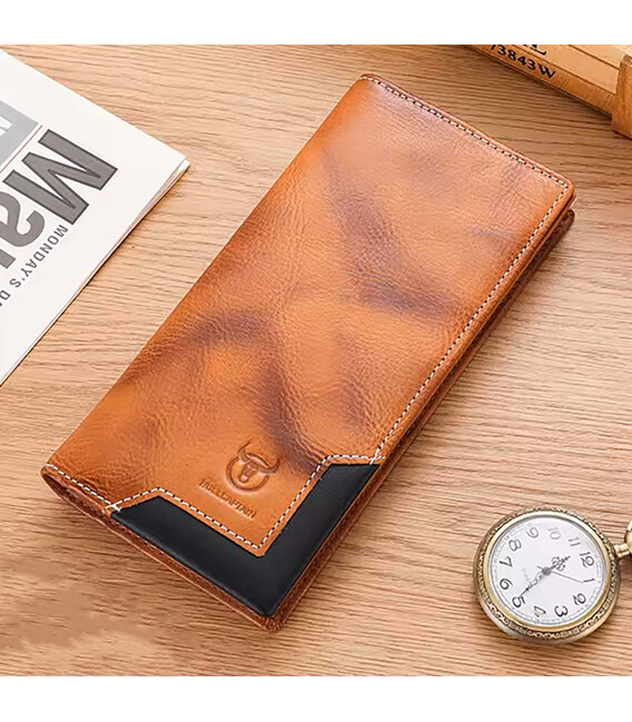 Чоловічий гаманець розкладний лонгер великий TB0448B Bull коньячний картинка, зображення, фото