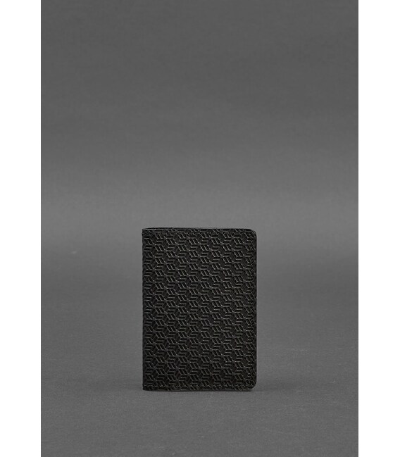 Мужской кожаный кард-кейс (визитница) 6.0 Карбон черный фото, картинка, изображение