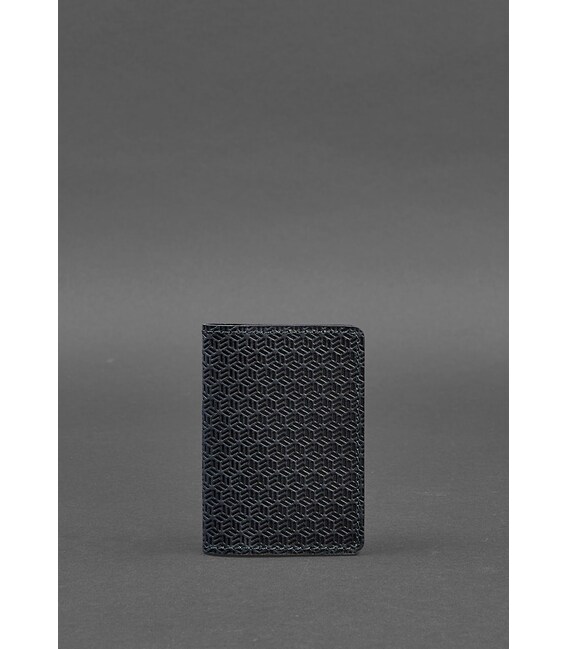 Чоловічий шкіряний кард-кейс (візитниця) 6.0 Карбон синій картинка, зображення, фото