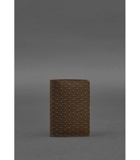 Мужской кожаный кард-кейс (визитница) 6.0 Карбон темно-коричневый Crazy Horse фото, картинка, изображение