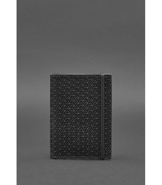 Шкіряна обкладинка для паспорта 2.0 Карбон чорна картинка, зображення, фото