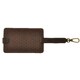 Шкіряна бірка для багажу Бланк-тег темно-коричнева Карбон картинка, зображення, фото