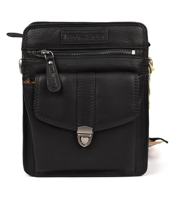 Чоловічі сумки через плече месенджер HB3339A HILL BURRY чорна фото, картинка, изображение